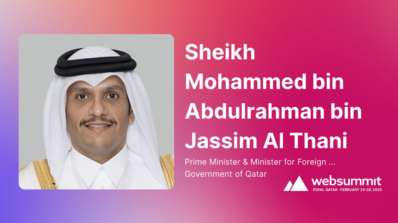 Sheikh Mohammed bin Abdulrahman bin Jassim Al Thani Web Summit Qatar