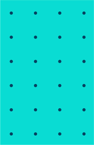 24 dots laid out in a grid pattern on a solid background.