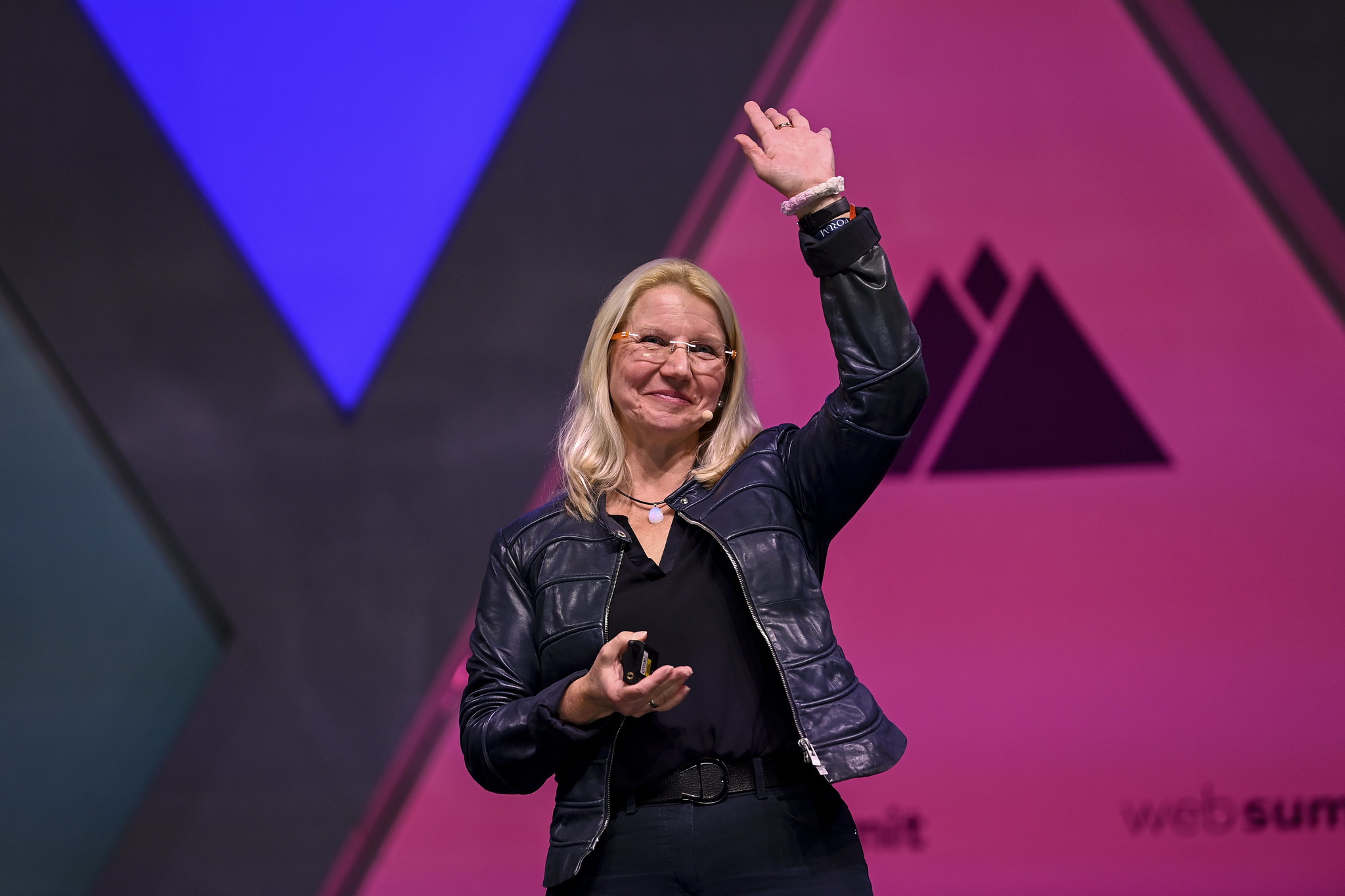 Hanna Hennig, CIO, Siemens, on FullSTK Stage during day two of Web Summit 2021 at the Altice Arena in Lisbon