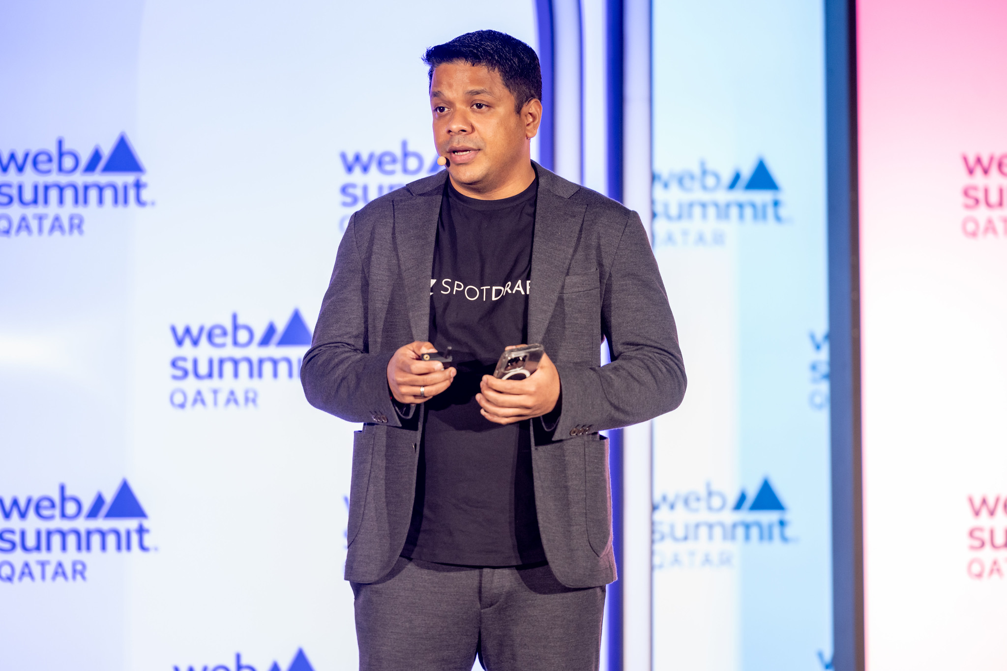 Shashank Bijapur, Co-founder & CEO, SpotDraft, on the Growth Summit stage at Web Summit Qatar 2024