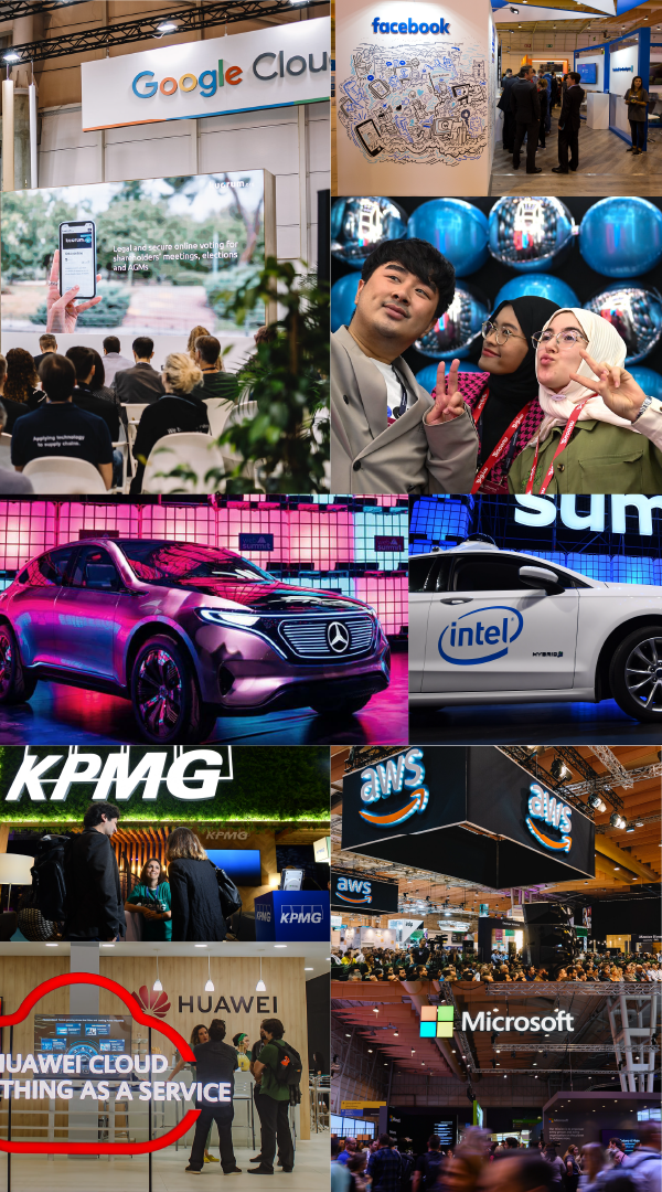 collage of partner activations at Web Summit events