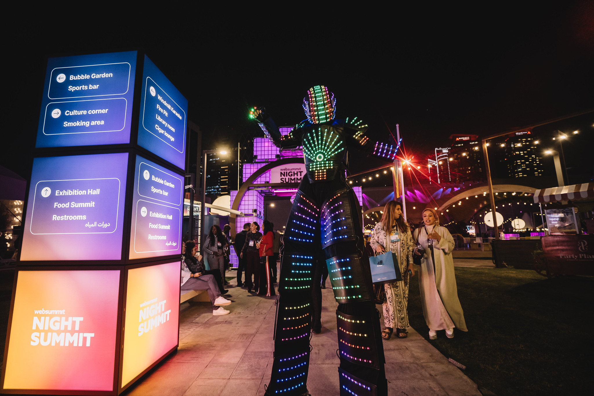 Night Summit on opening night at Web Summit Qatar 2026 at the Doha Exhibition and Convention Center in Doha