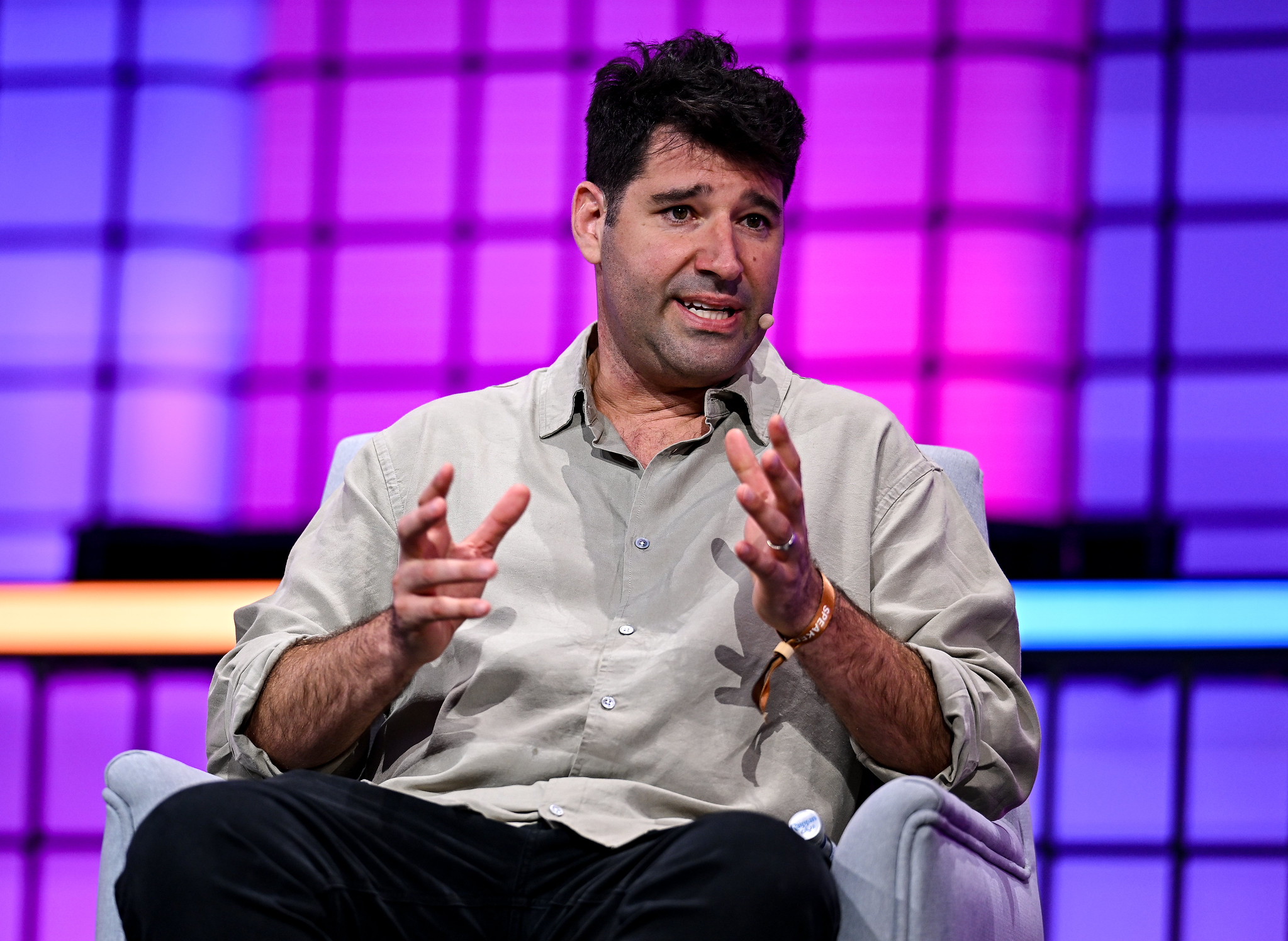 Cliff Obrecht, Co-founder & COO, Canva, on Centre Stage during day one of Web Summit Qatar 2026